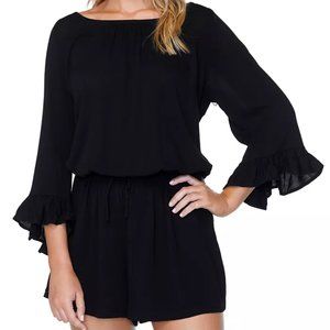 Raisins Solid Shoreline Cover-Up Romper